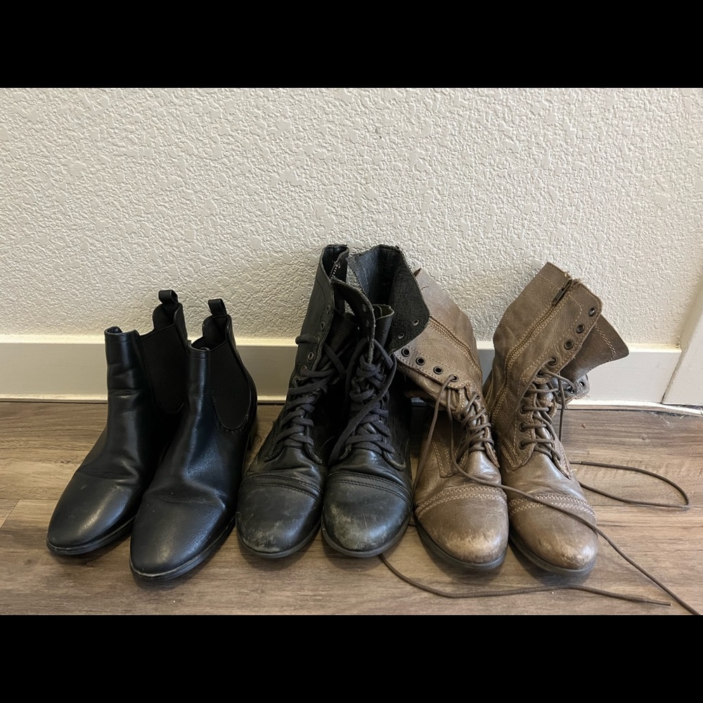 STEVEN MADDEN BOOTS - 3 pairs size 7.5